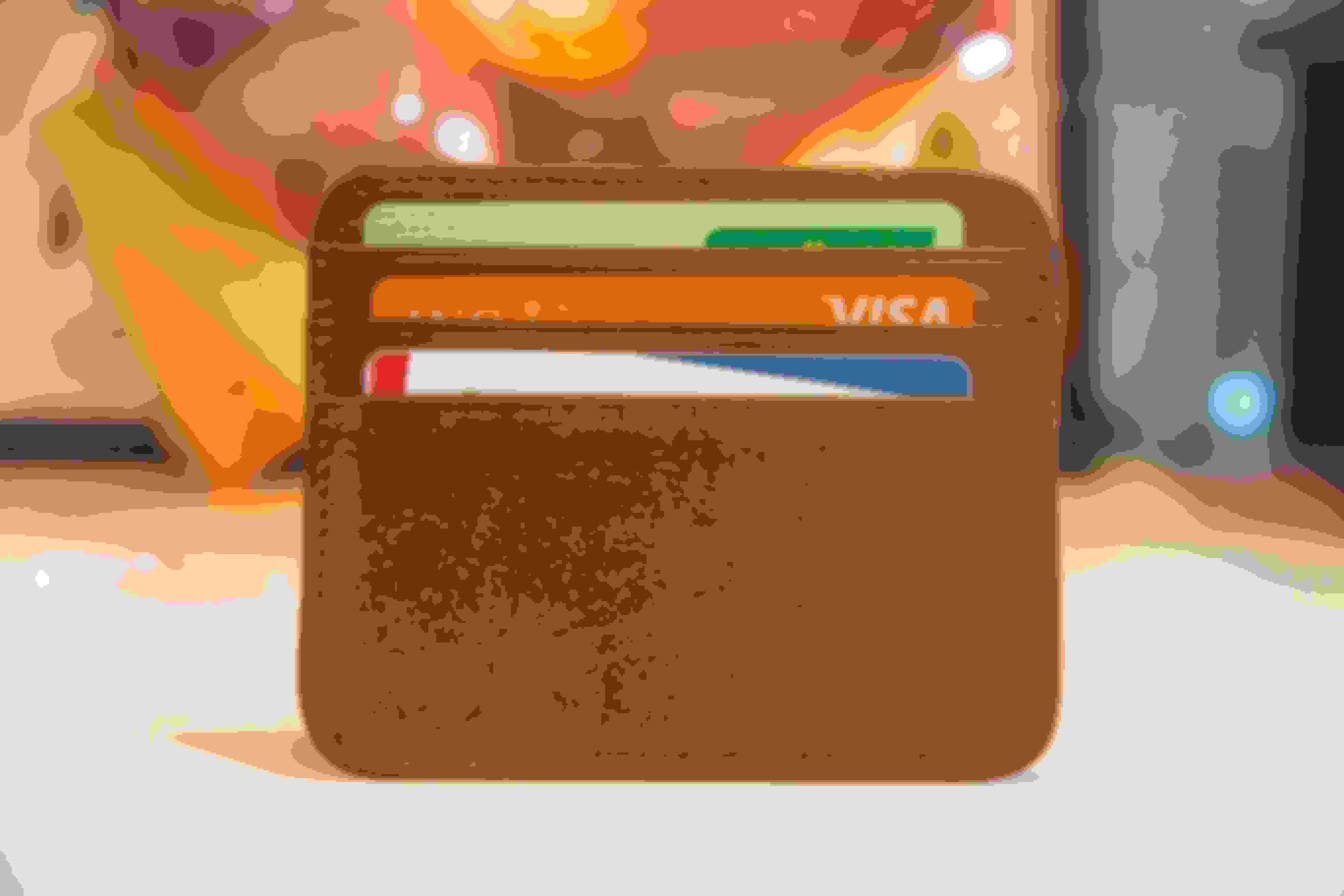 credit cards in card holder