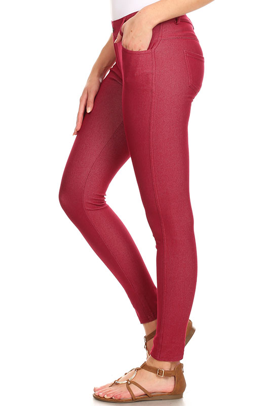 Women's Cotton Blend Full Length Jeggings Stretchy Skinny Pants