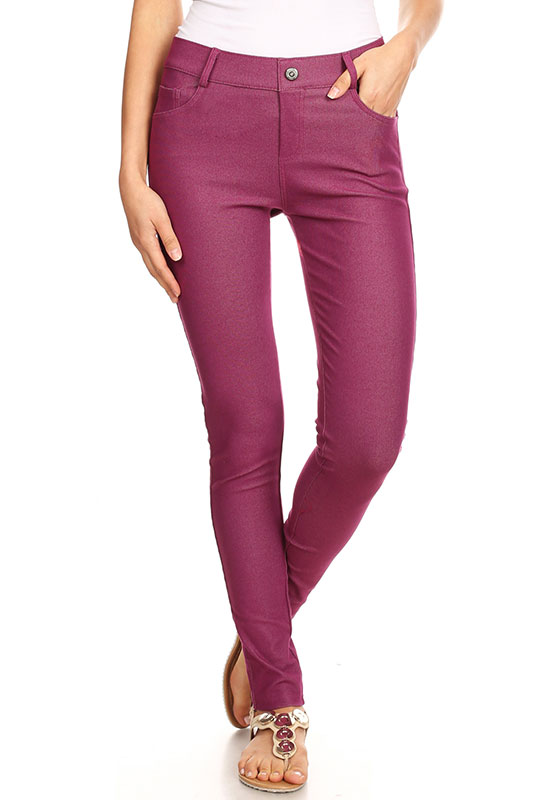 Women's Cotton Blend Full Length Jeggings Stretchy Skinny Pants