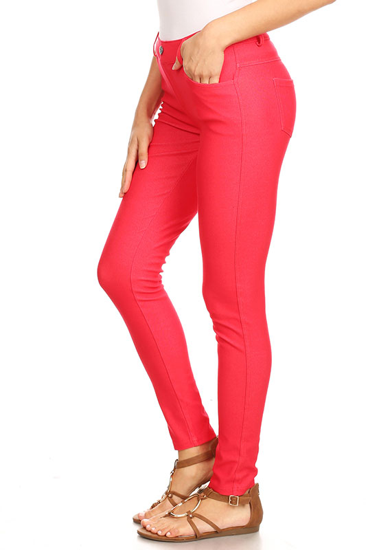 Women's Cotton Blend Full Length Jeggings Stretchy Skinny Pants