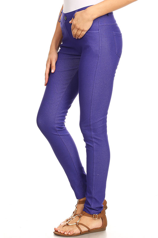 Women's Cotton Blend Full Length Jeggings Stretchy Skinny Pants