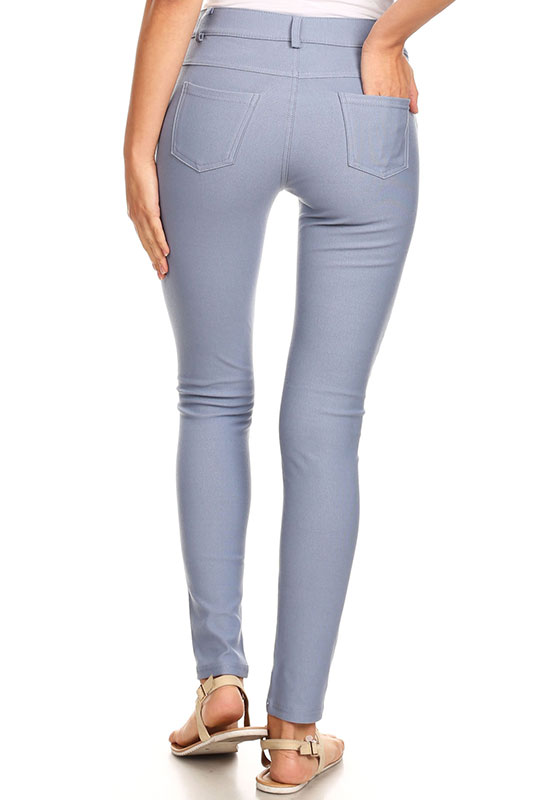 Women's Cotton Blend Full Length Jeggings Stretchy Skinny Pants Jeans  Leggings