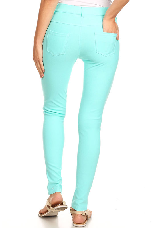 Jeggings in cotton blend - Blue - Sz. 42-60 - Zizzifashion