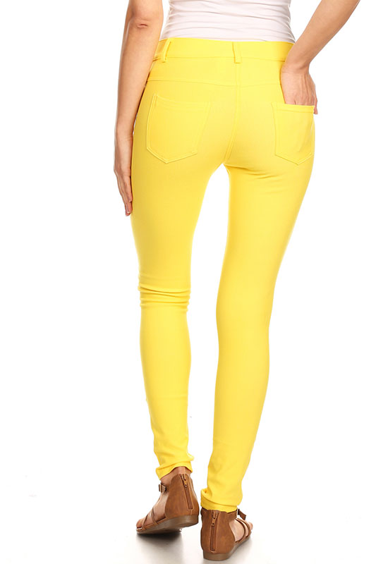 Women's Cotton Blend Full Length Jeggings Stretchy Skinny Pants