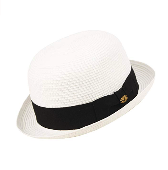 Summer Straw Derby Bowler Hat Fedora w 