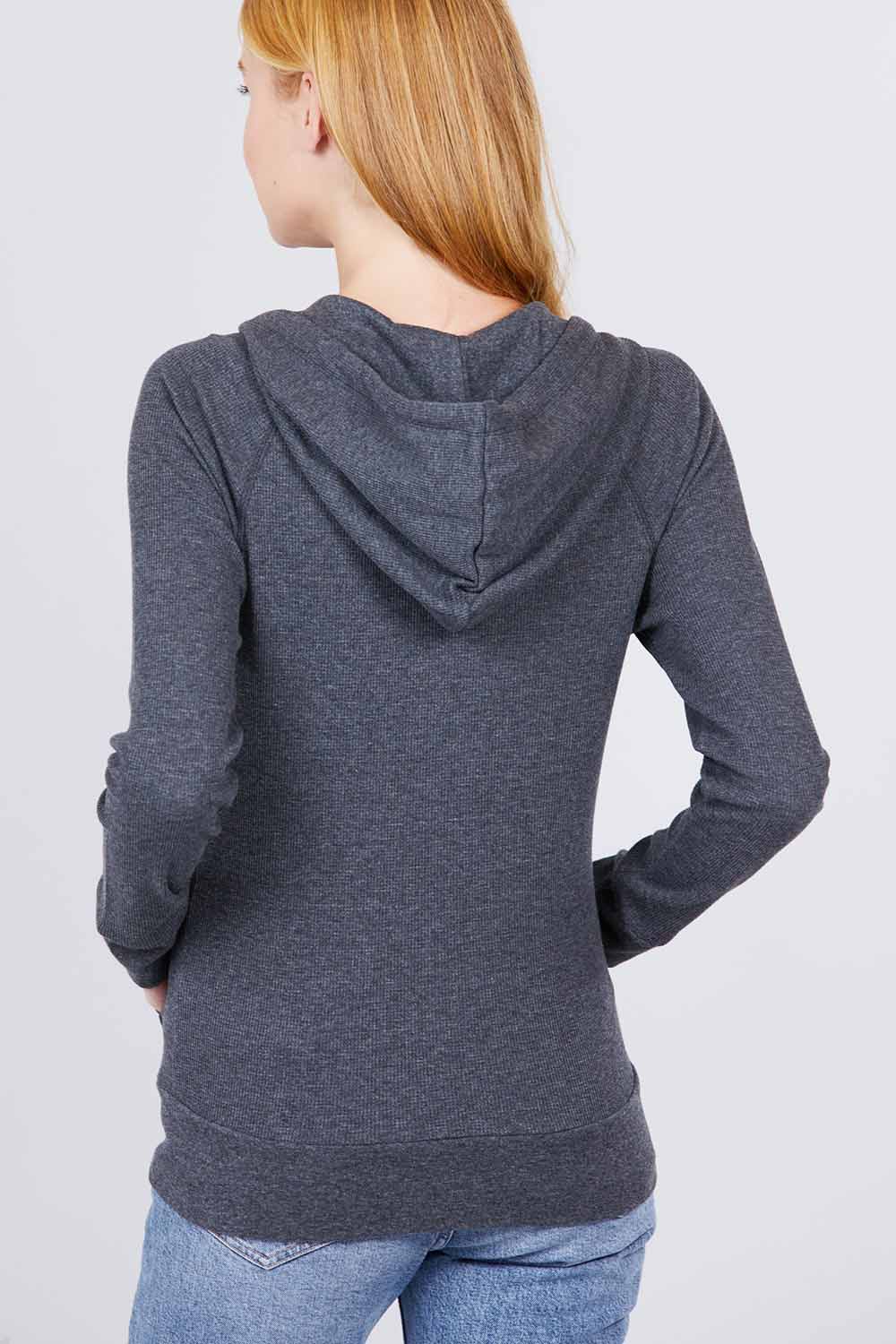  PRDECE Sweatshirt for Women Zipper Drawstring Thermal Hoodie  Womens Sweatshirt (Color : Dark Grey, Size : Small) : ביגוד, נעליים ותכשיטים