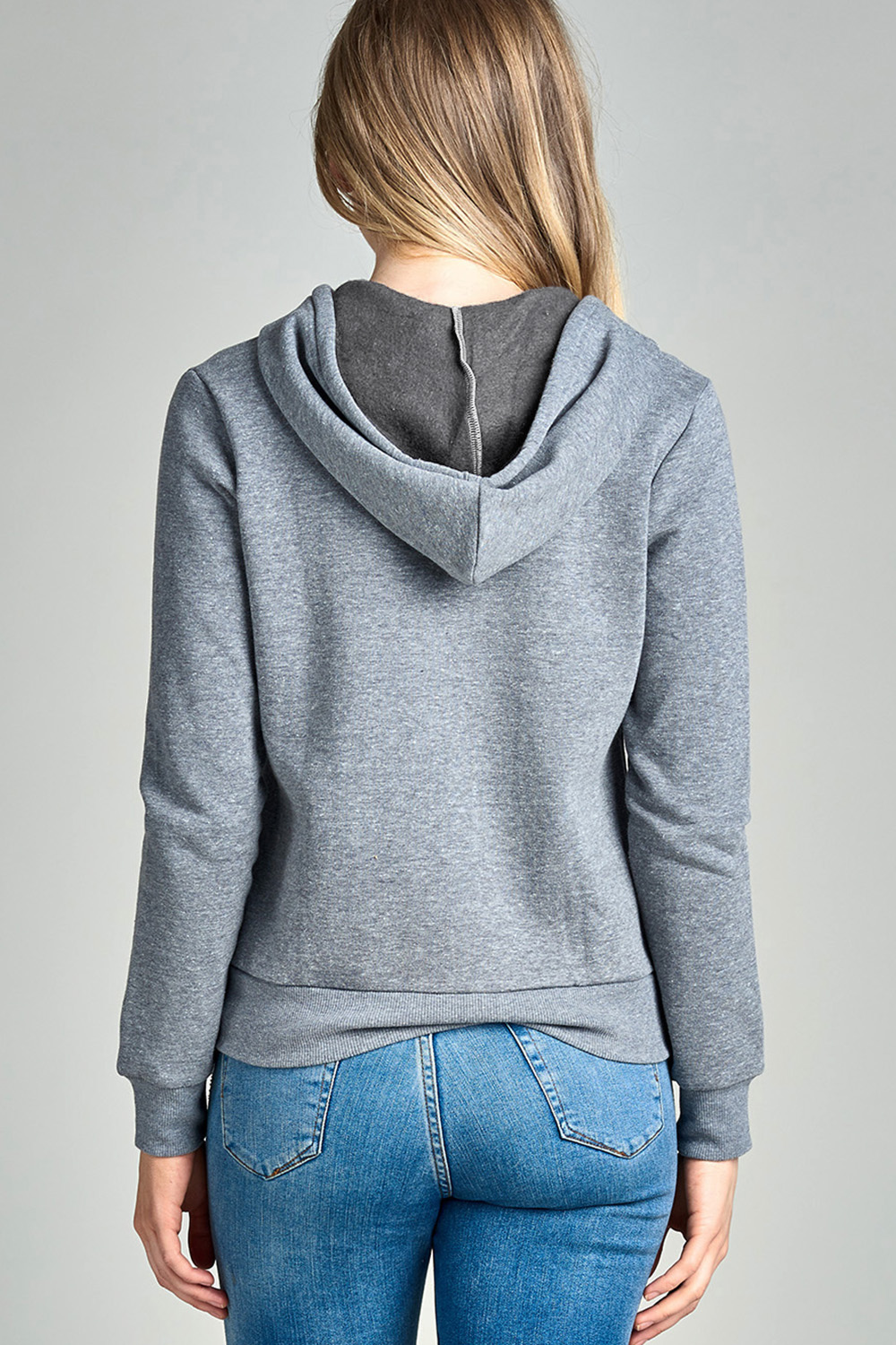 Women's Basic Zip Up Fleece Hoodie Jacket Lightweight w/ Pockets | eBay