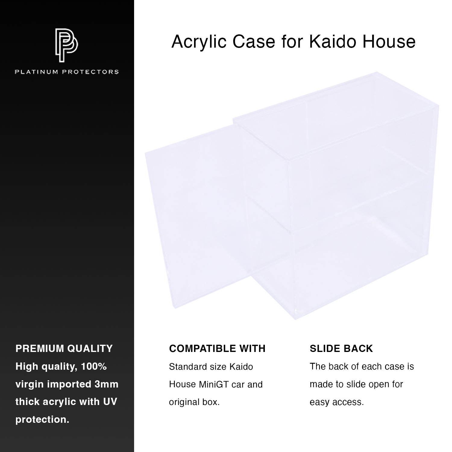 Acrylic Display Case for Kaido House Mini GT 1:64 Scale Die Cast