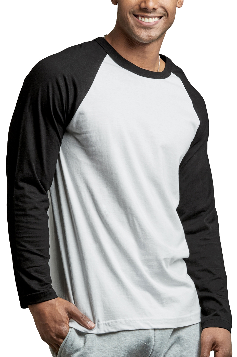 WSPLYSPJY Mens Classic Long Sleeve Cotton Raglan Sleeve Round Neck T-Shirt Top