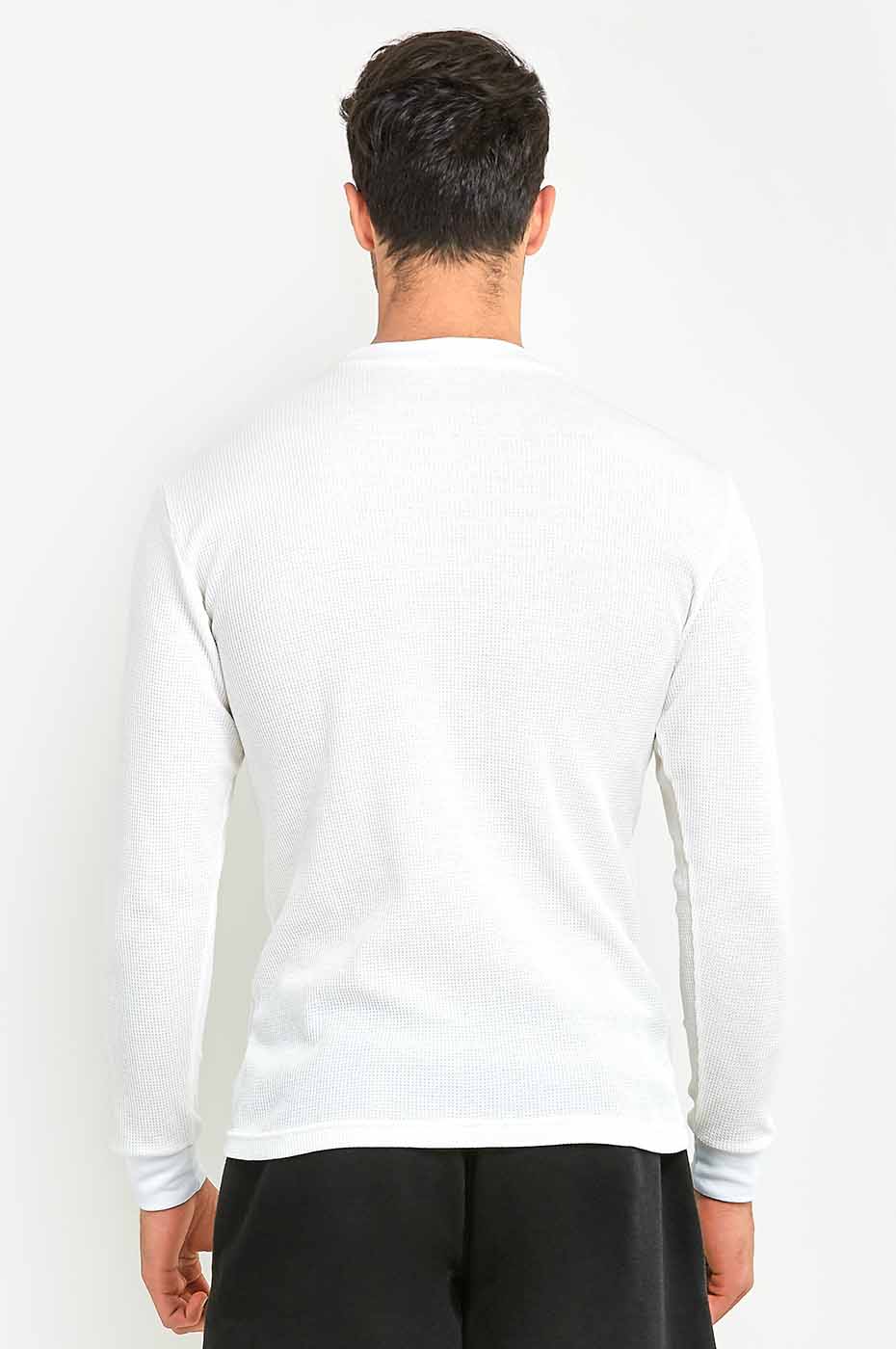 Men's Thermal Shirt Long Sleeve Medium Weight Waffle Knit Warm Layering ...