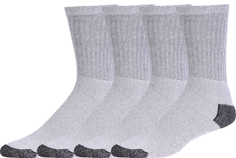 4-12 Pair Sport Crew Socks for Men Reinforced Athletic Work Multi Pack ...