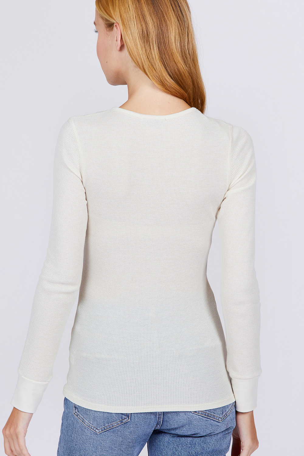 Women's Basic Henley Thermal Long Sleeve Knit TShirt w/ Buttons eBay