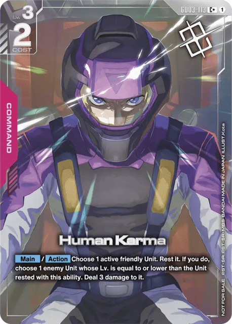 Human Karma (Alt Art) (113) — Promotion Cards
