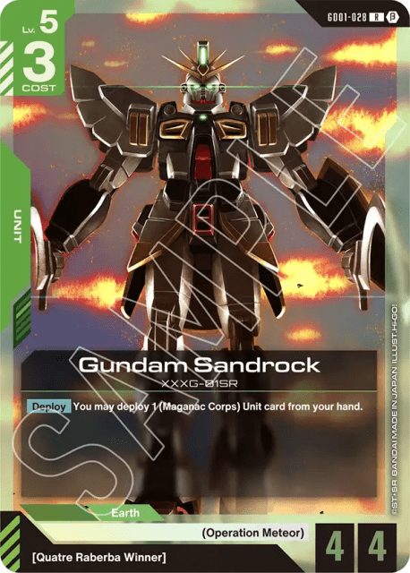 Gundam Sandrock (Holofoil,Beta) (28) — Edition Beta