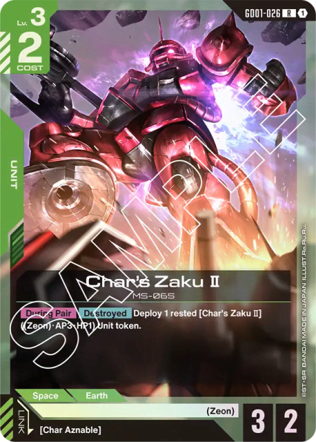 Char's Zaku Ⅱ (Holofoil) (26) — Newtype Rising