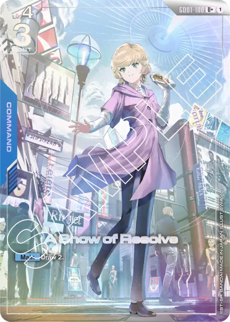 A Show of Resolve (Alt Art) (100) — Newtype Rising