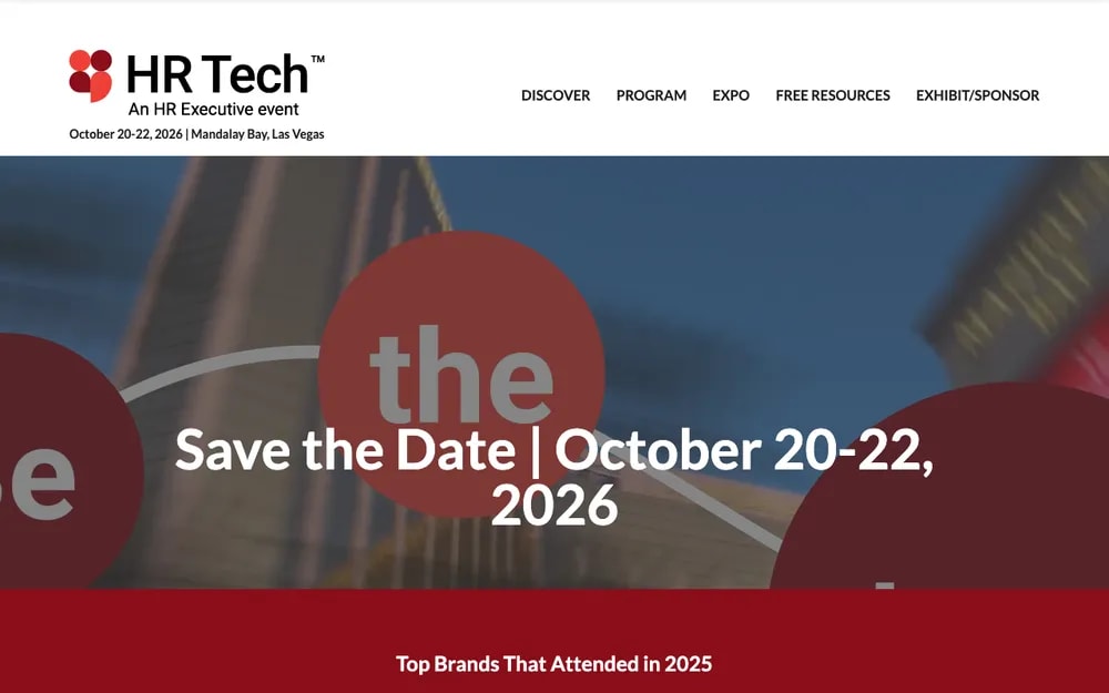 HR Technology Conference 2026 Save the Date banner — October 20-22 at Mandalay Bay, Las Vegas