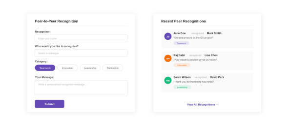 Peer-to-Peer Recognition Template