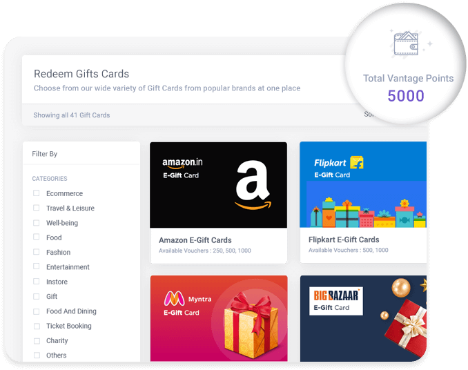 employee rewards and recognition program vantage circle gift card recognition