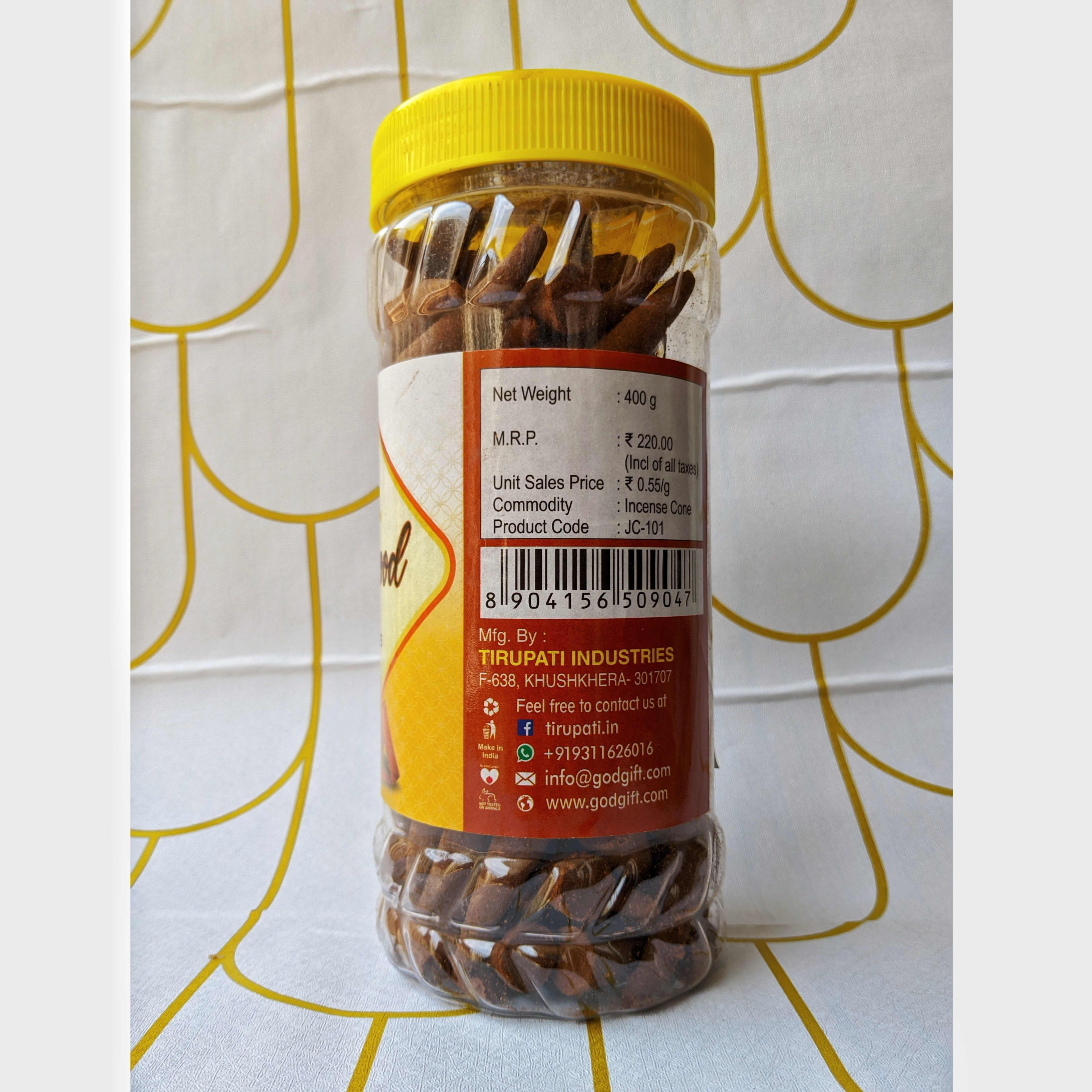 God Gift SandalWood Cone Dhoop (400g) - view 2