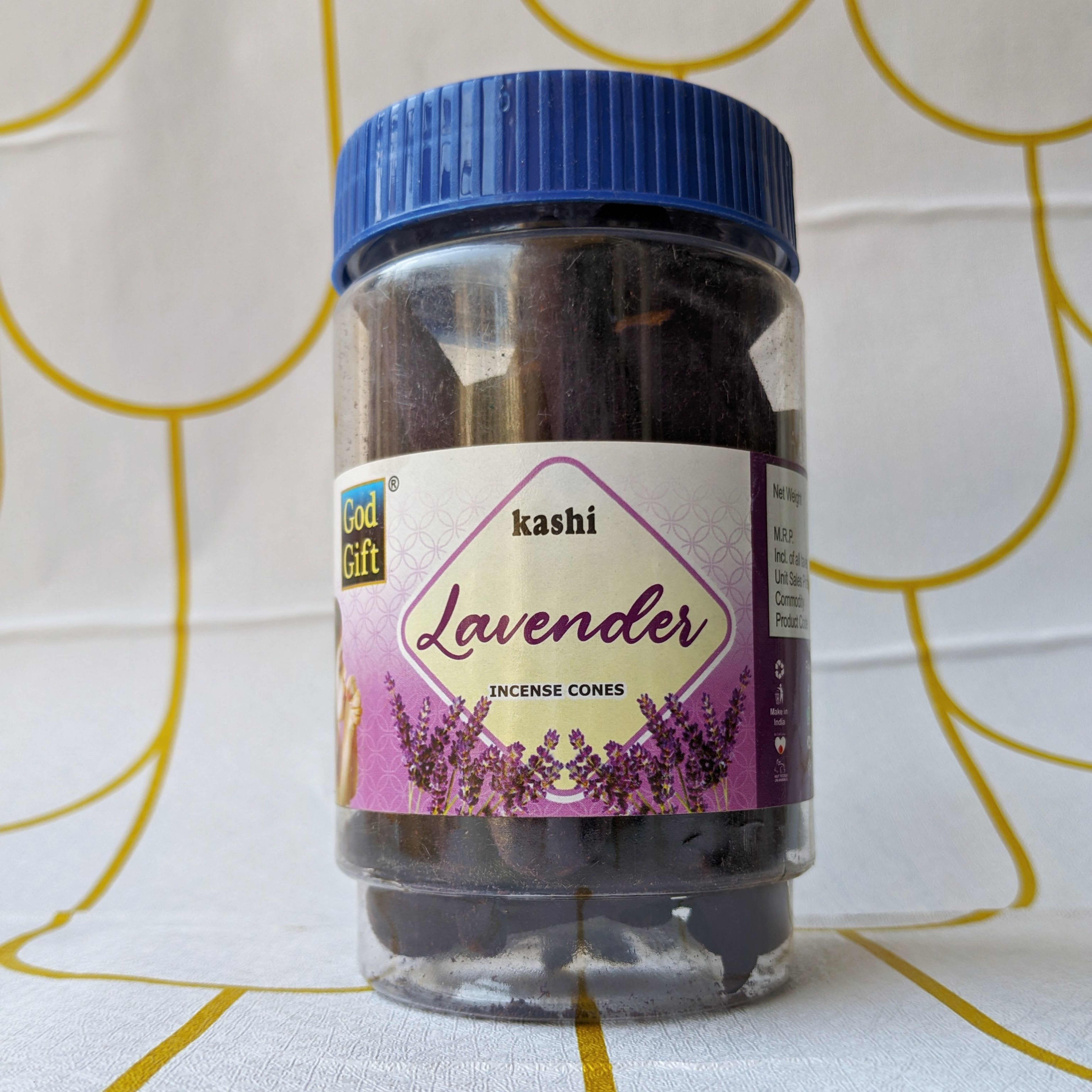 God Gift Lavender Cone Dhoop (120g)