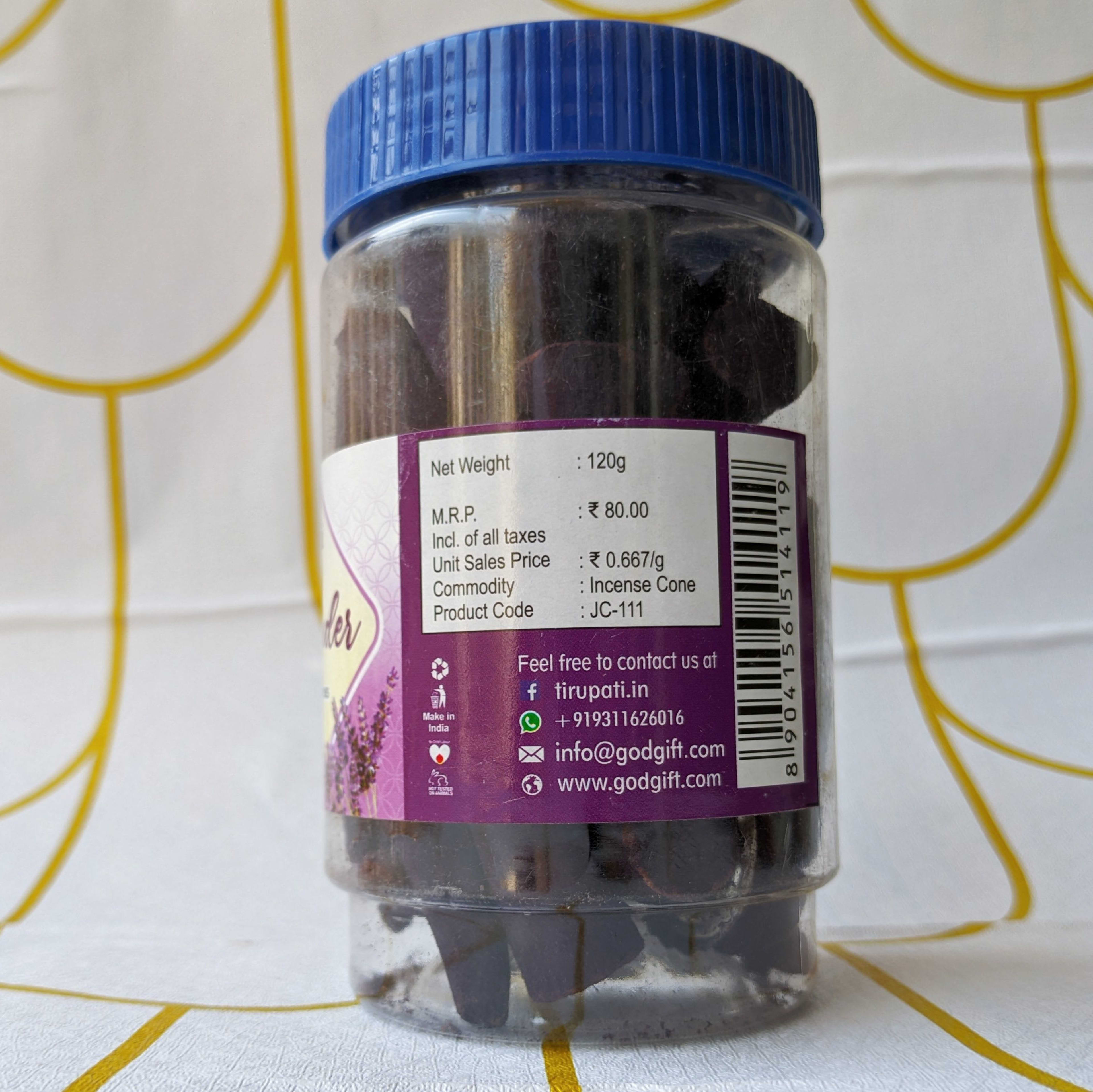 God Gift Lavender Cone Dhoop (120g) - view 2