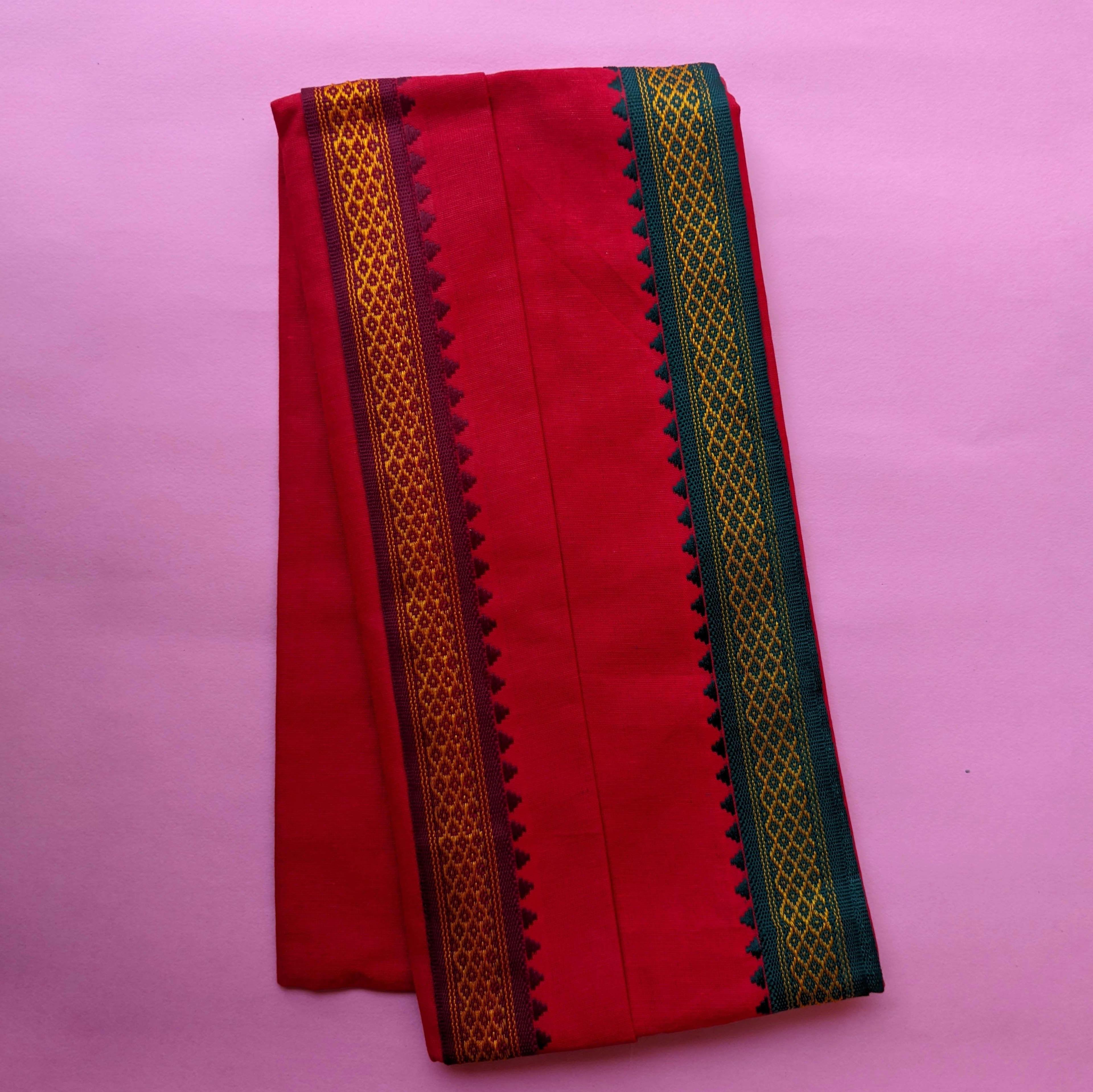 Red Gamccha with Border