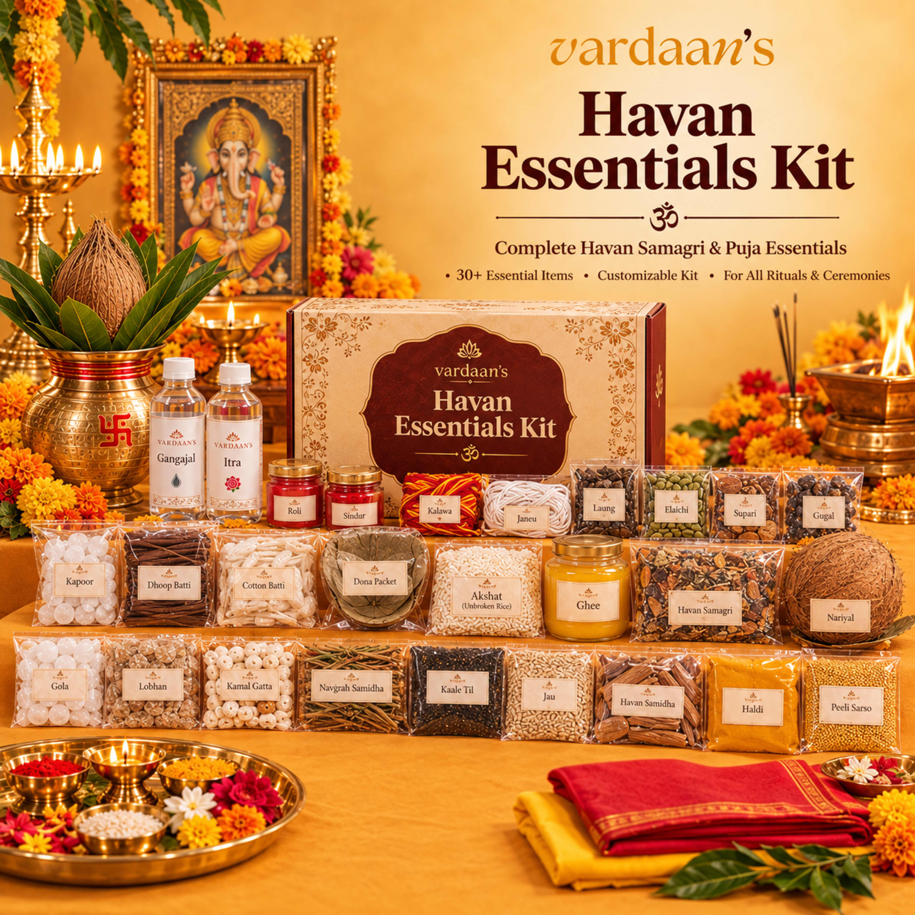 Customizable Havan Essentials Kit | Complete Puja & Havan Samagri Combo