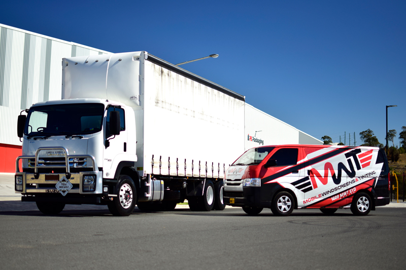 MWT Technician On-Site For Truck Windscreen Repairs