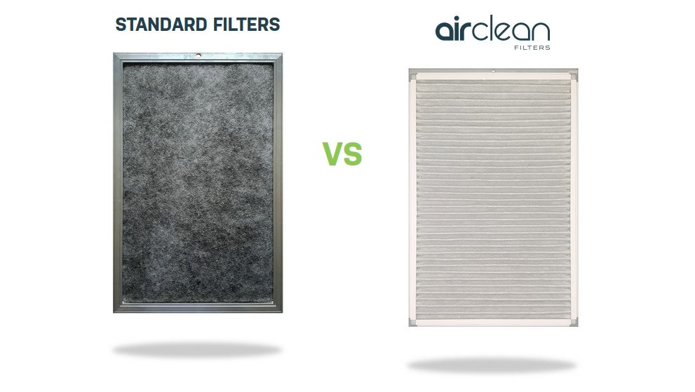 Standard Filter Comparison to AirClean Filter