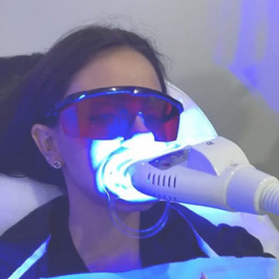 Laser Hair Removal Treated On Patient Leg