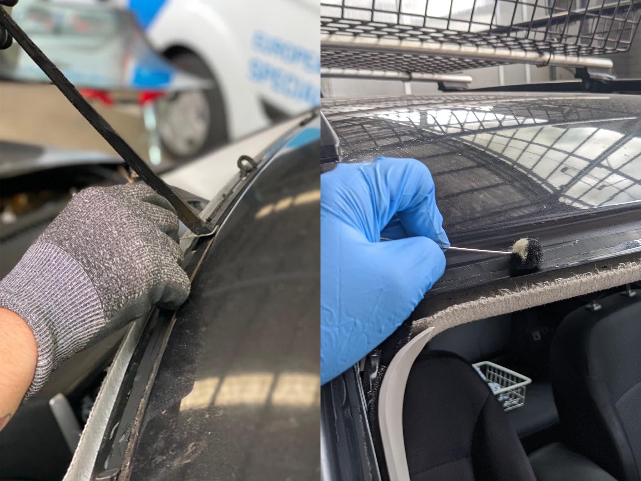 Seal Removal Blue Gloves Mobile Car Windscreen Replacement Sydney & Canberra