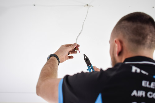 HQ Technician Installing New Australian Standard Electrical Wires