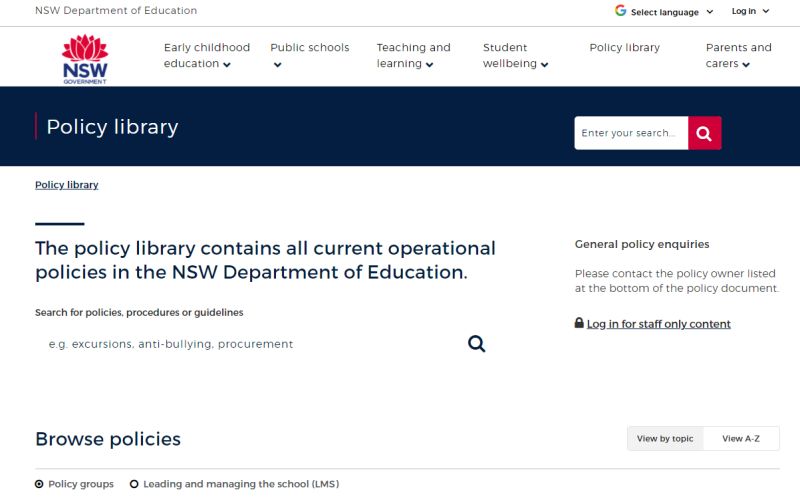 Policy Library Policy Library