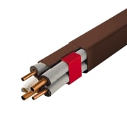 Kanal standard med folie 80x60mm, 2meter,  brun