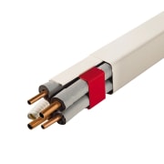 Kanal standard med folie 80x60mm, 2meter, elfenben