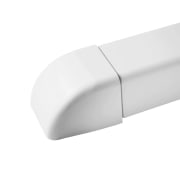 Endelokk 80x60mm, hvit