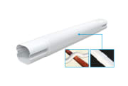 Fleksibel kanal 98 mm, 520 mm lengde. Hvit Tecnosystemi