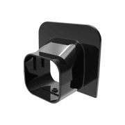 Vegg-flens  Tecnosystemi 72 mm. Sort