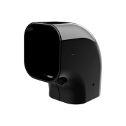 Flat bend 90 grader Tecnosystemi 72 mm. Sort