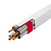 Kanal standard med folie 80x60mm, 2meter, hvit