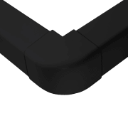 Hjørne utvendig 80x60mm, sort