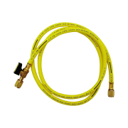 Trykkslange gul L:3m med rett kran 1/4'' x 1/4''