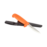 Universell kniv. Bladet er laget av 2,5 mm karbonstål.