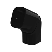 Justerbart flat bend Tecnosystemi 72 mm. Sort