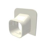 Veggflens Tecnosystemi 72 mm. Elfenben