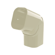 Flat bend justerbart  Tecnosystemi 72 mm. Elfenben