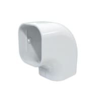 Flat bend 90 grader Tecnosystemi 72 mm. Hvit