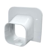 Veggflens Tecnosystemi 98 mm. Hvit