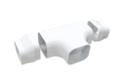 T-forgreining Tecnosystemi 98 mm. Hvit